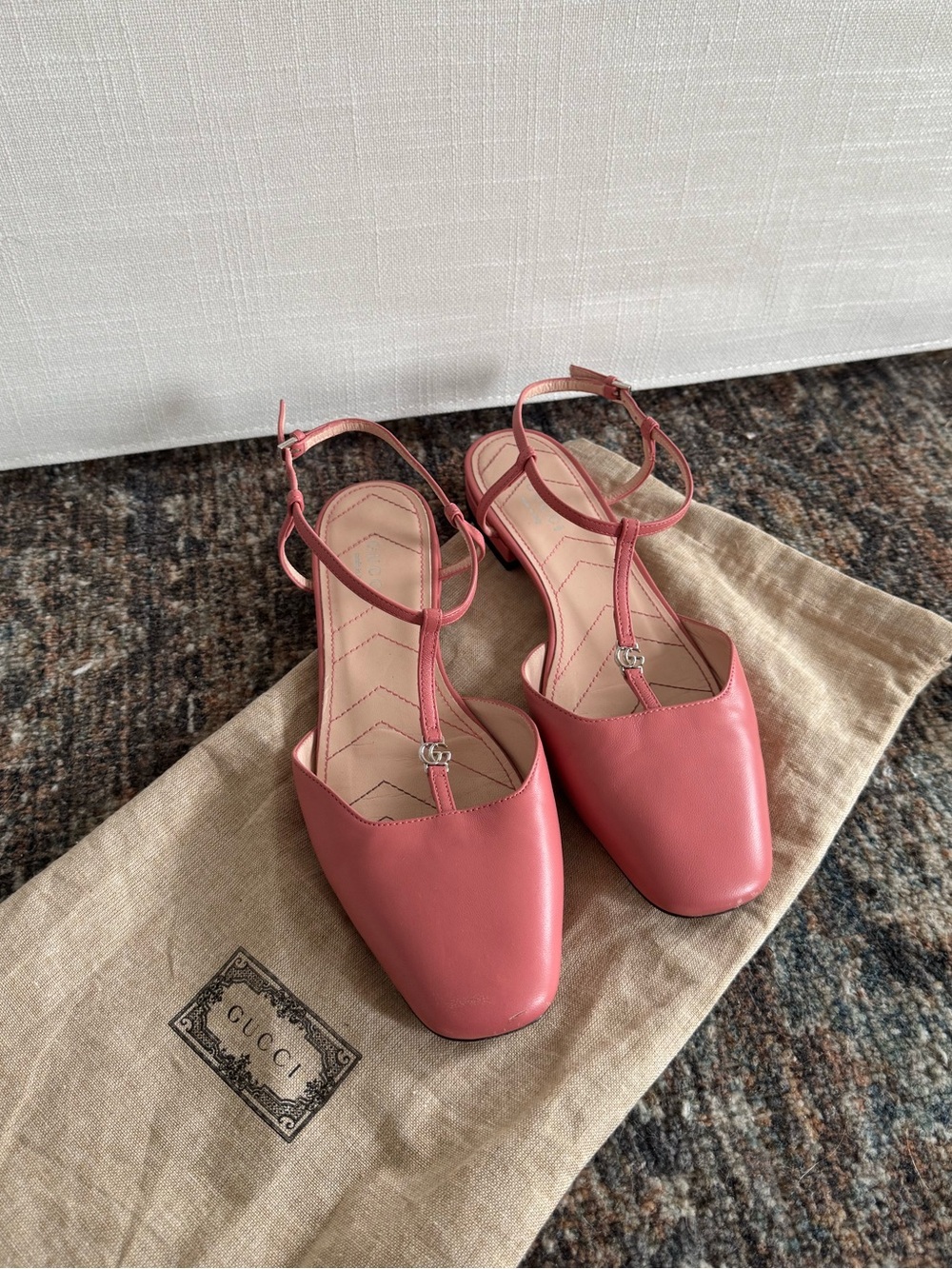Gucci double G ballet flats - pink - 36.5